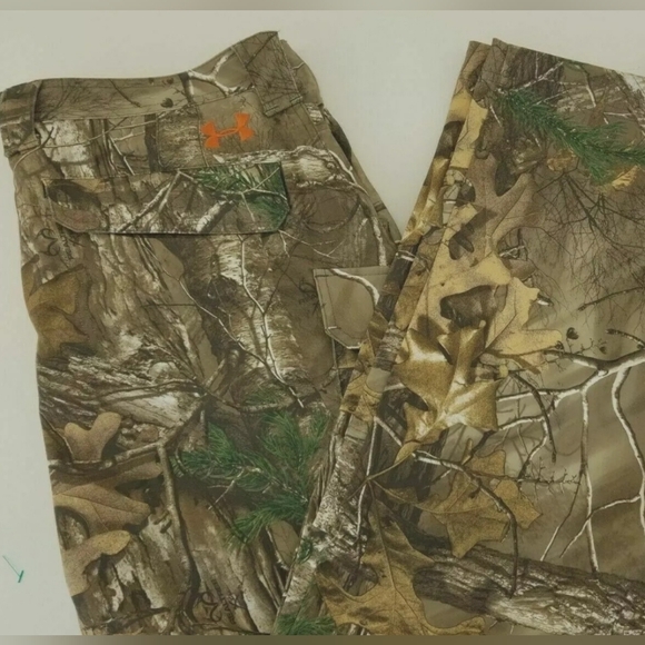 SOLD: Under Armour UA Hunting Mossy Oak Camo Cargo Ripstop Field Pants  SZ 32/32 - Picture 3 of 12